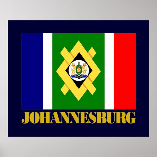 Johannesburg Flag Poster