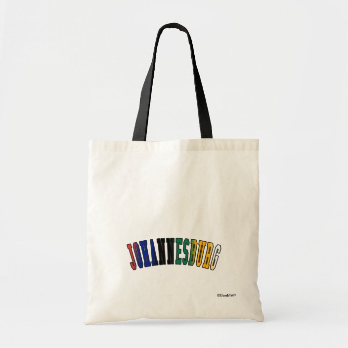 Johannesburg in South Africa National Flag Colors Canvas Bag
