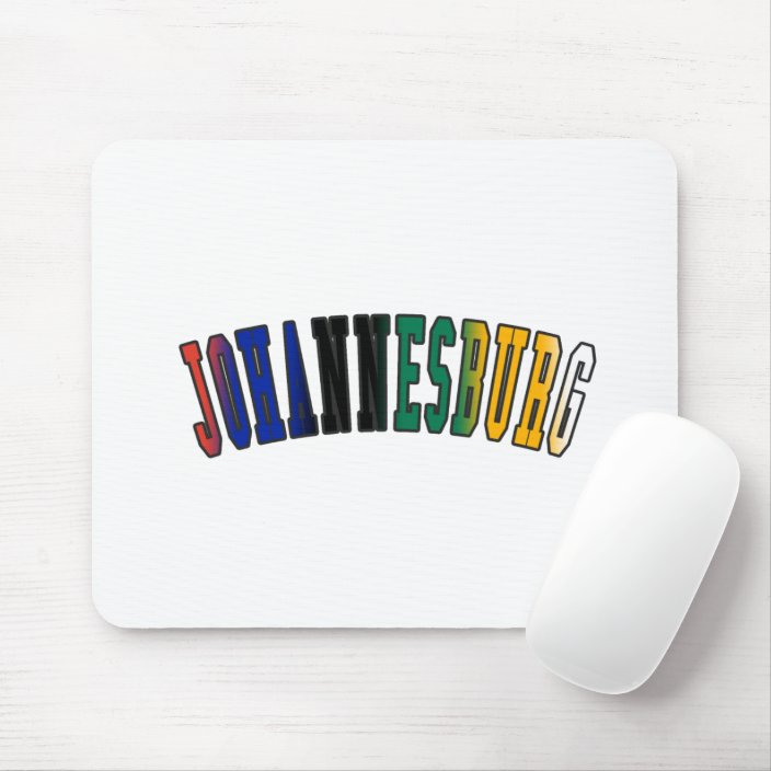 Johannesburg in South Africa National Flag Colors Mouse Pad