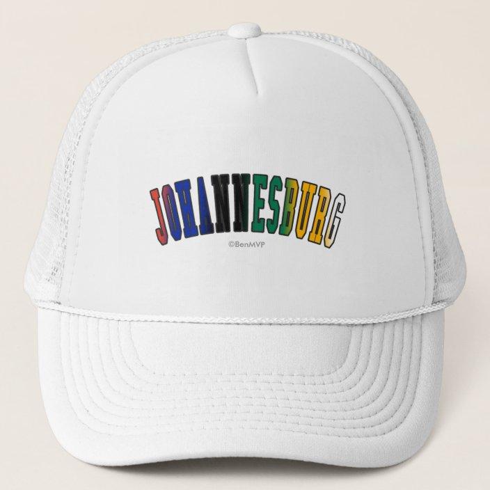 Johannesburg in South Africa National Flag Colors Trucker Hat