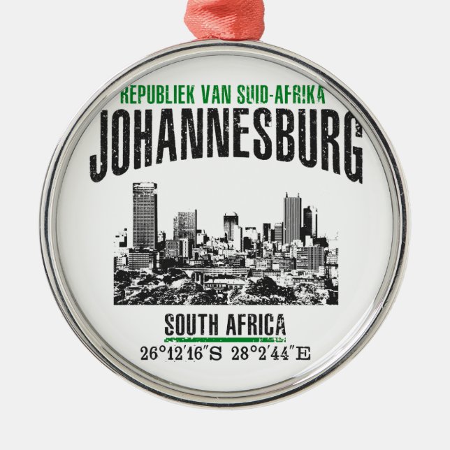 Johannesburg Metal Ornament (Front)