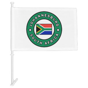 Johannesburg South Africa Car Flag