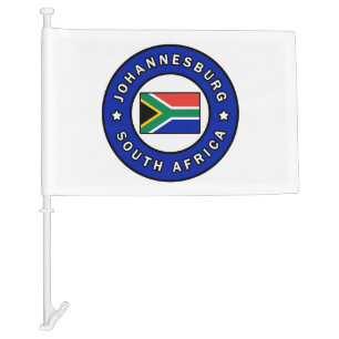Johannesburg South Africa Car Flag