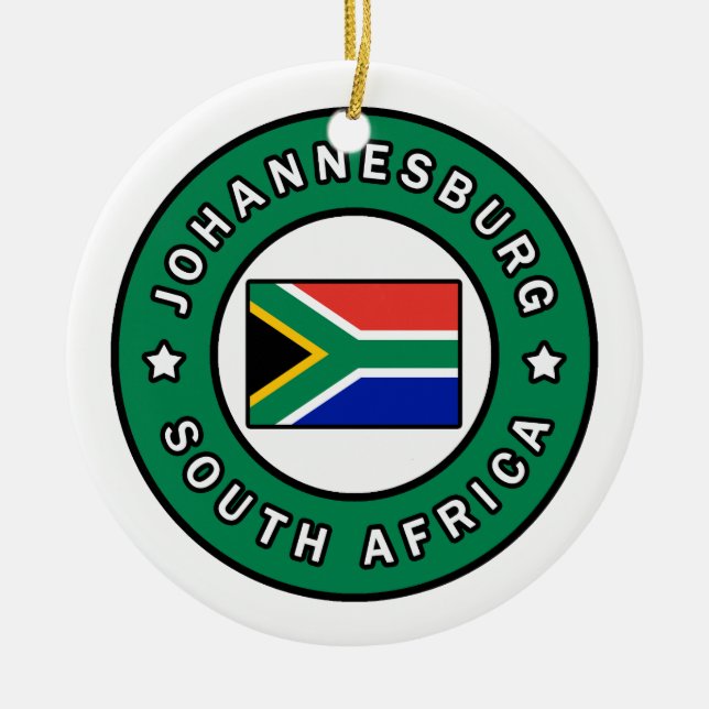 Johannesburg South Africa Ceramic Ornament (Front)