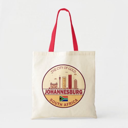 Johannesburg South Africa City Skyline Emblem Tote Bag