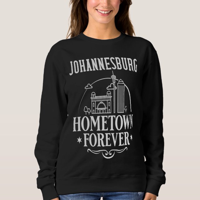 Johannesburg South Africa City Skyline Map Travel Sweatshirt (Front)