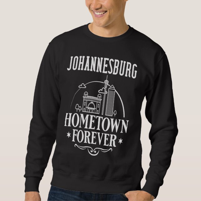 Johannesburg South Africa City Skyline Map Travel Sweatshirt (Front)