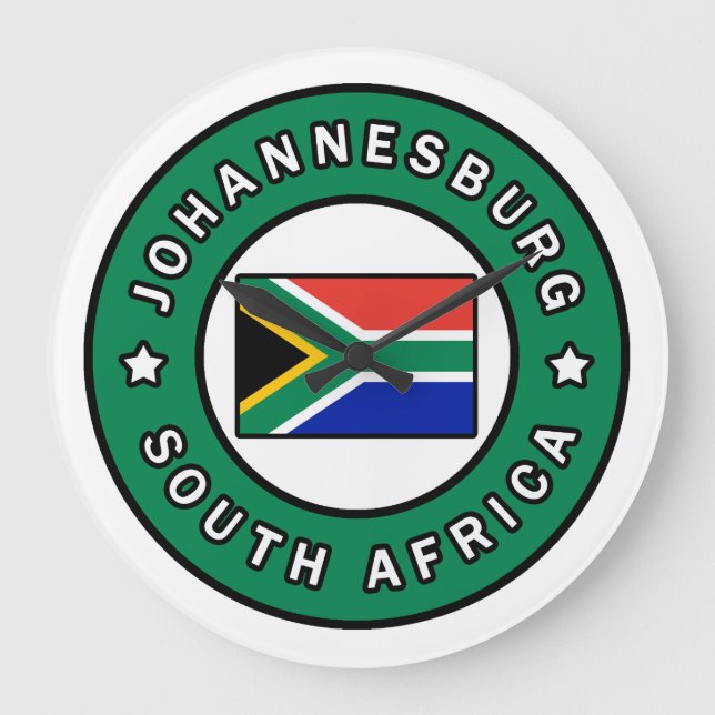 Johannesburg South Africa Large Clock (Front)