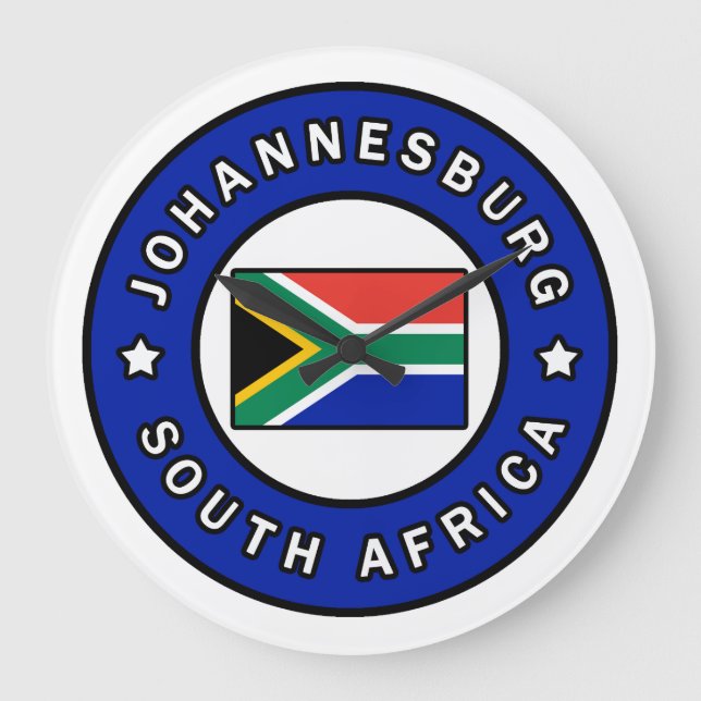 Johannesburg South Africa Large Clock (Front)
