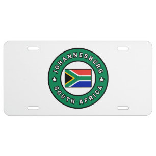 Johannesburg South Africa License Plate