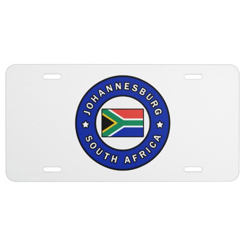 Johannesburg South Africa License Plate