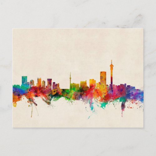 Johannesburg South Africa Skyline Postcard