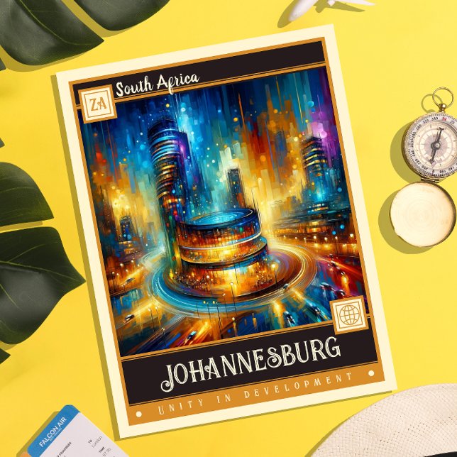Johannesburg, South Africa | Vintage Painting Postcard (Creator Uploaded)