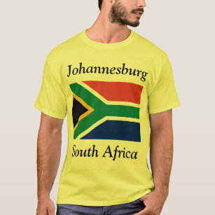 Johannesburg, South Africa with South African Flag T-Shirt
