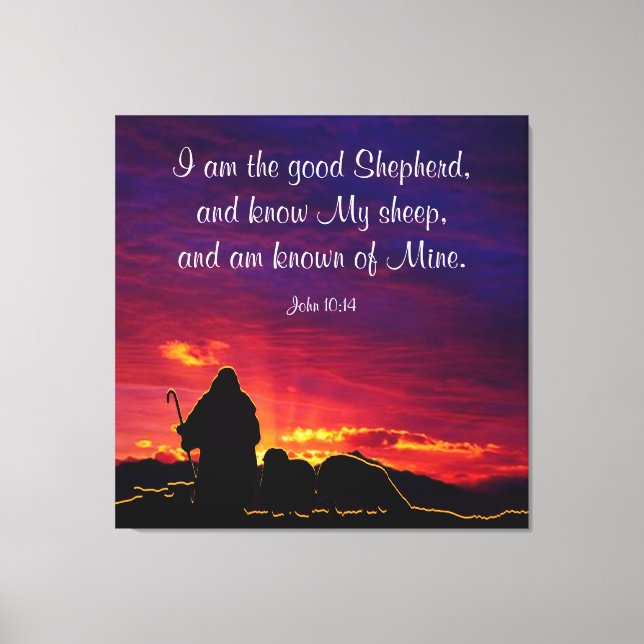 John 10:14  canvas print (Front)