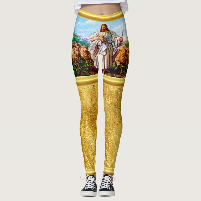 John 10:7-21 I Am the Good Shepherd Leggings (Front)