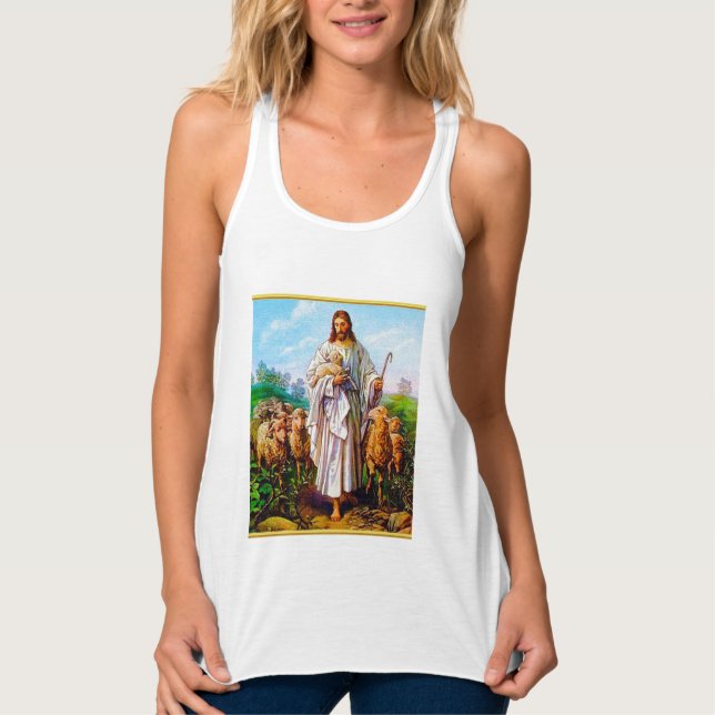 John 10:7-21 I Am the Good Shepherd Tank Top (Front)