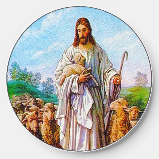 John 10:7-21 I Am the Good Shepherd  Wireless Charger (Front)
