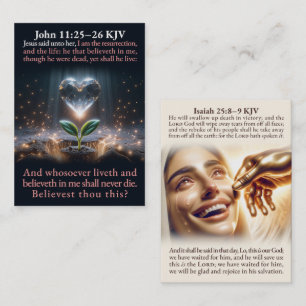 John 11:25–26 and John 11:25–26 KJV Card Box