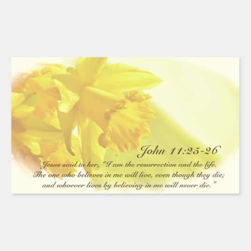 John 1125_26 Spring Yellow Daffodils Rectangular Sticker