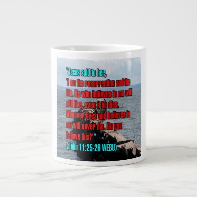 John 11:25–26 WEBU Mug (Front)