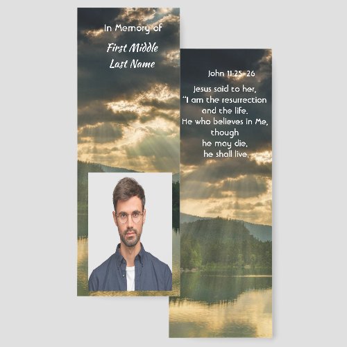 John 11: 25, Scripture Memorial Keepsake 