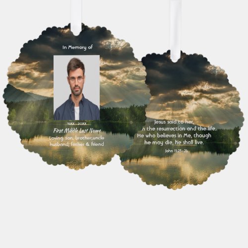 John 11: 25, Scripture Memorial Keepsake 