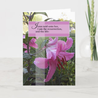 John 11 Happy Resurrection Sunday Easter Cross Card