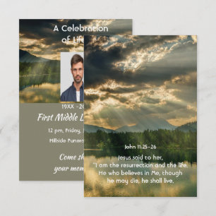 John 11 Scripture Celebration of Life Service Invitation