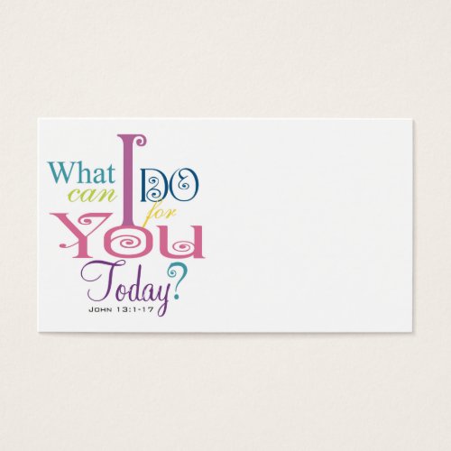 John 13:1-17 Wash Disciples Feet Scripture-Wear Business Card Templates