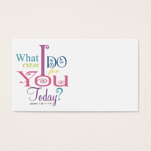Customizable John 13:1-17 Wash Disciples Feet Scripture-Wear Business Card Templates