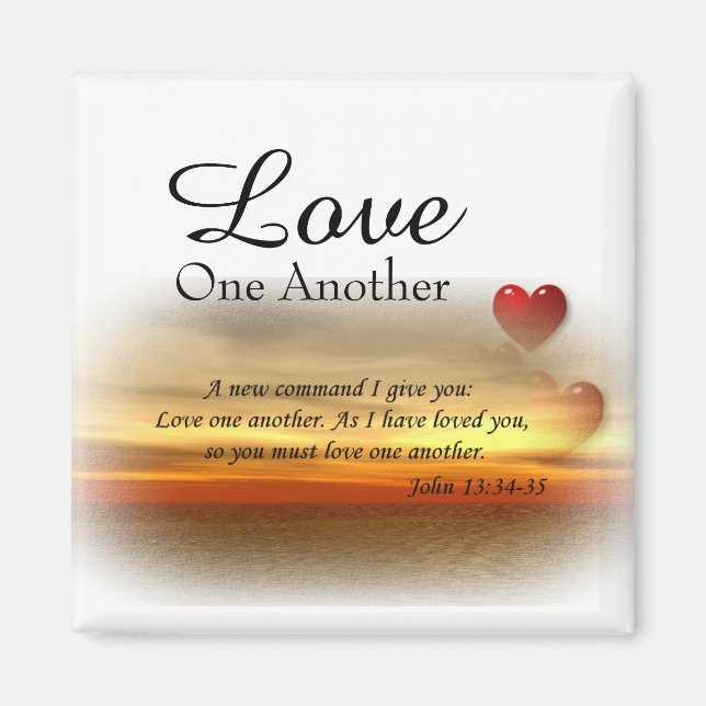 John 13:34-35 Love one another Magnet (Front)