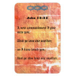 John 13:34 Bronze Red Texture Love One Another Magnet at Zazzle