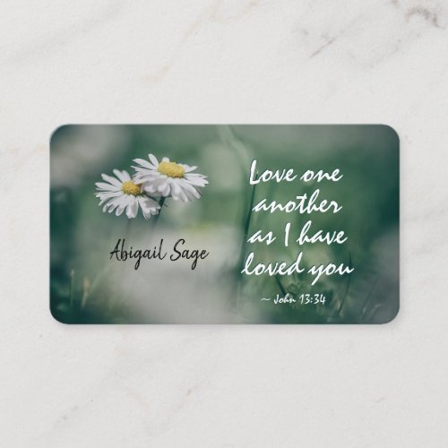 John 1334 Love one another as I have loved you  Business Card