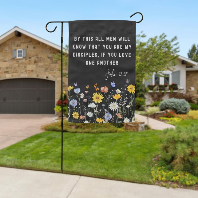 John 13:35 Love One Another Wildflower Garden Flag (Creator Uploaded)