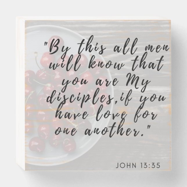 John 13:35 wooden box sign (Front Horizontal)