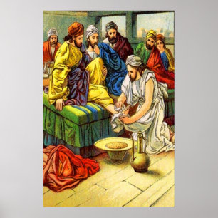 John 13:4-17 Washing the Disciples' Feet poster