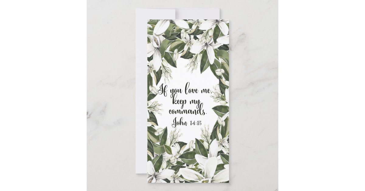 John 14 15 Watercolor Bible Verse Bookmark Zazzle Com