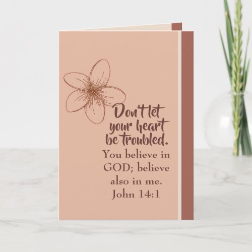 John 141 Dont Let Your Heart Be Troubled Card