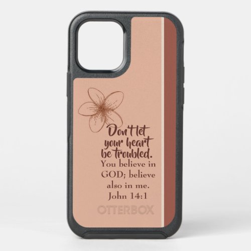 John 141 Dont Let Your Heart Be Troubled OtterBox Symmetry iPhone 12 Case