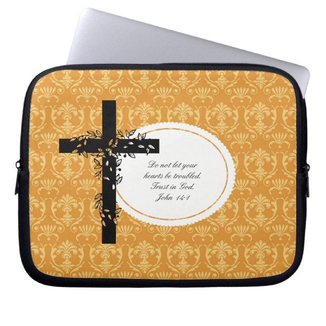 John 14:1 Laptop or Netbook Carrier Sleeve (Front)