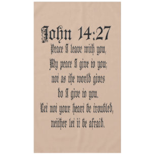John 14:27 Bible Verse Custom Christian Gift Tablecloth