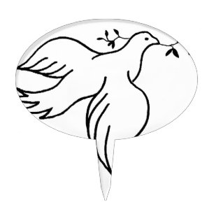 John 14:27 Bible verse Religion Christianity Dove Cake Topper