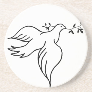 John 14:27 Bible verse Religion Christianity Dove Drink Coaster