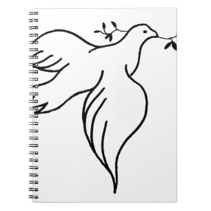 John 14:27 Bible verse Religion Christianity Dove Notebook