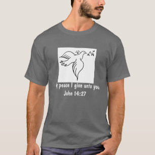 John 14:27 Bible verse Religion Christianity Dove T-Shirt