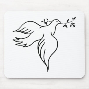 John 14:27 Christianity dove bird wings flight Mouse Pad