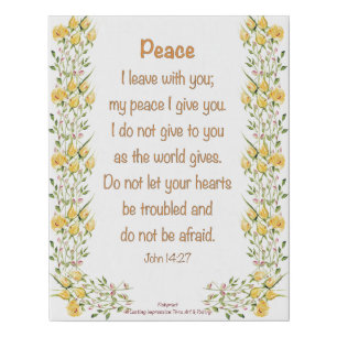 John 14:27 faux canvas print