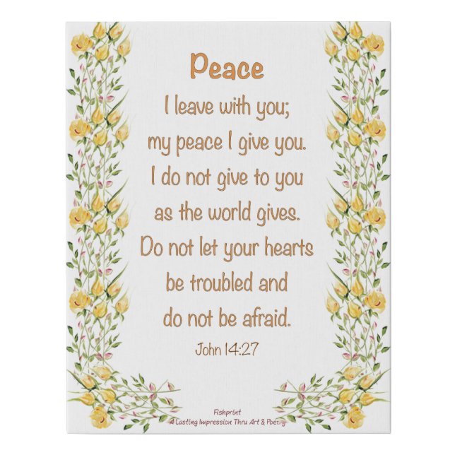 John 14:27 faux canvas print (Front)
