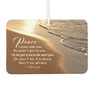 John 14:27 Jesus Words, "Peace I leave with you," Air Freshener